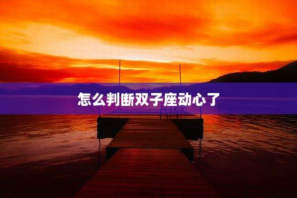 怎么判断双子座动心了