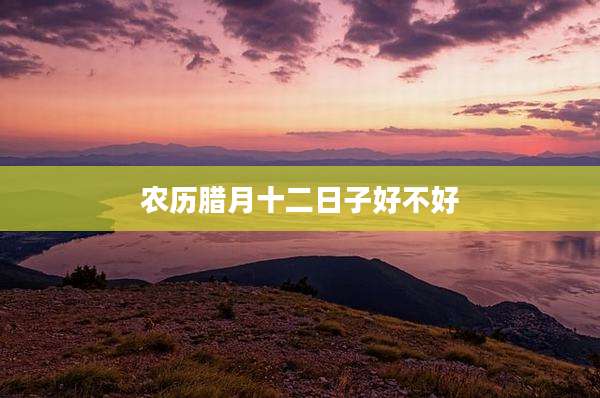 农历腊月十二日子好不好