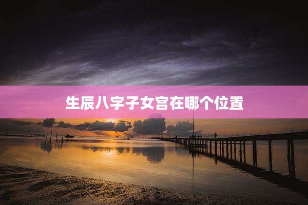 生辰八字子女宫在哪个位置