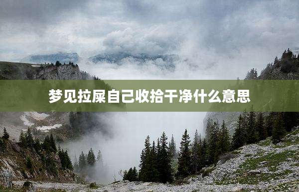 梦见拉屎自己收拾干净什么意思