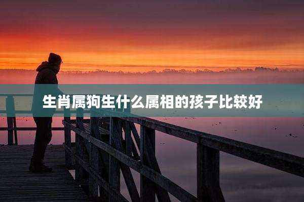 生肖属狗生什么属相的孩子比较好