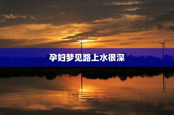 孕妇梦见路上水很深