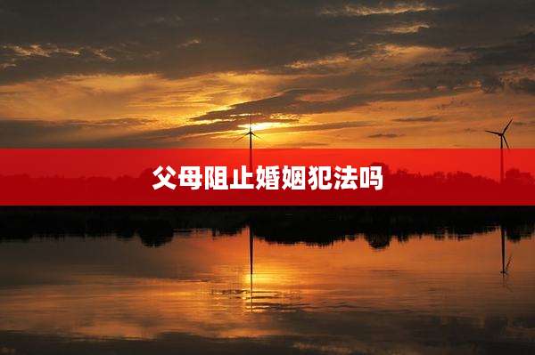 父母阻止婚姻犯法吗
