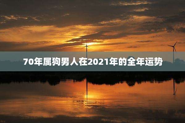 70年属狗男人在2021年的全年运势