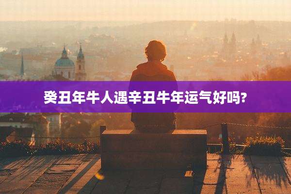 癸丑年牛人遇辛丑牛年运气好吗?