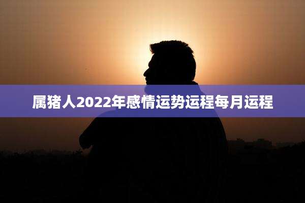 属猪人2022年感情运势运程每月运程
