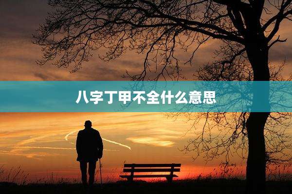 八字丁甲不全什么意思