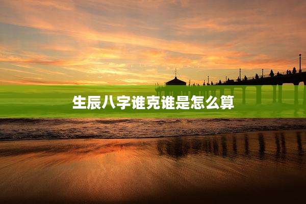 生辰八字谁克谁是怎么算