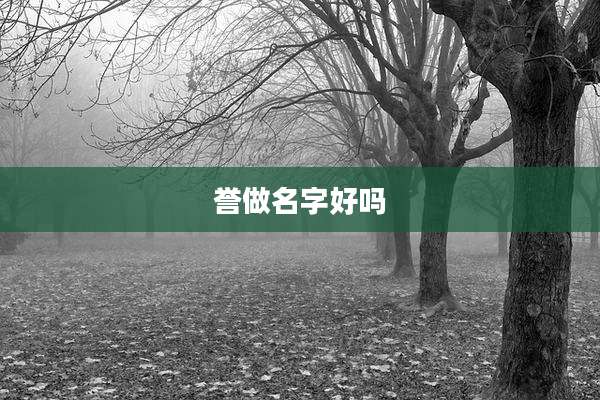 誉做名字好吗