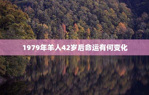 1979年羊人42岁后命运有何变化
