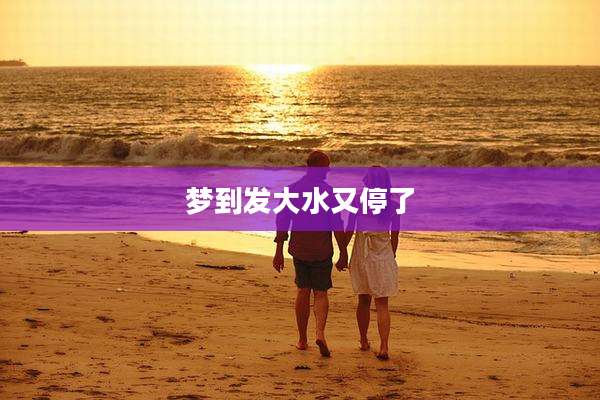 梦到发大水又停了
