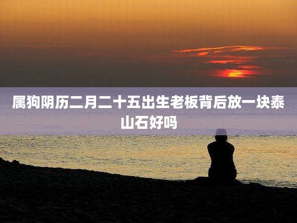 属狗阴历二月二十五出生老板背后放一块泰山石好吗