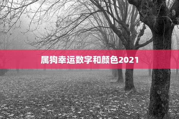 属狗幸运数字和颜色2021