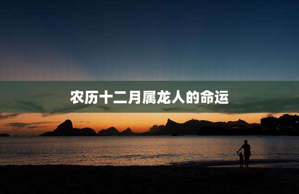 农历十二月属龙人的命运