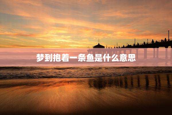 梦到抱着一条鱼是什么意思