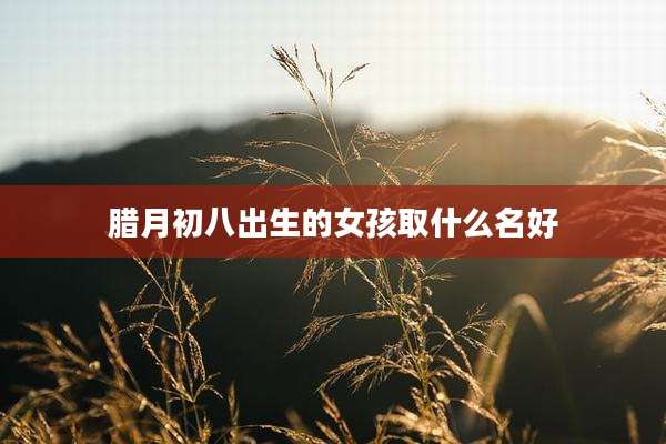 腊月初八出生的女孩取什么名好