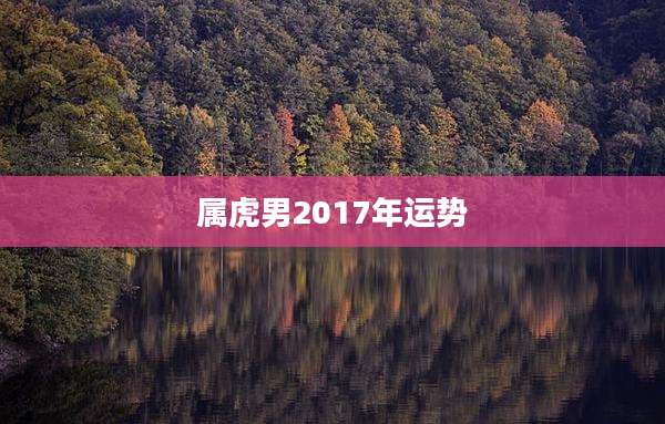 属虎男2017年运势