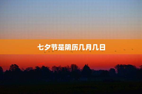七夕节是阴历几月几日