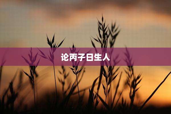 论丙子日生人