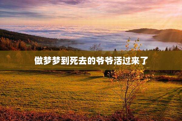 做梦梦到死去的爷爷活过来了