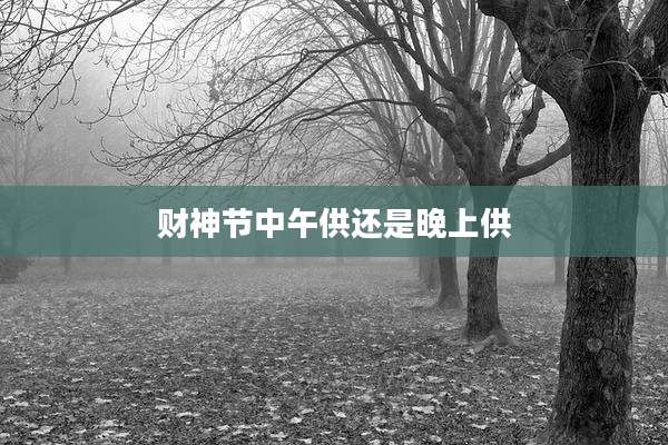 财神节中午供还是晚上供