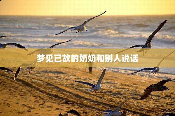 梦见已故的奶奶和别人说话