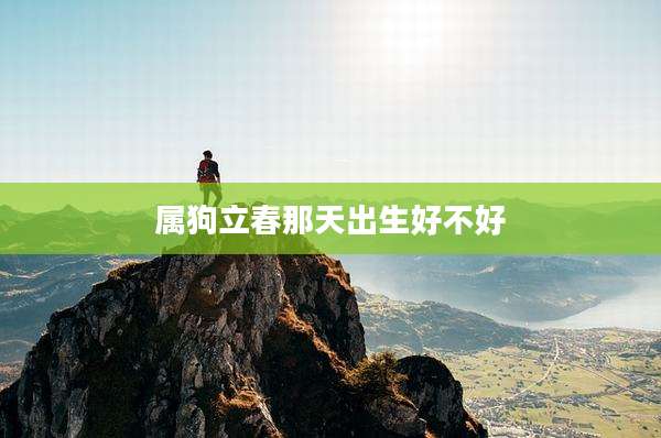 属狗立春那天出生好不好