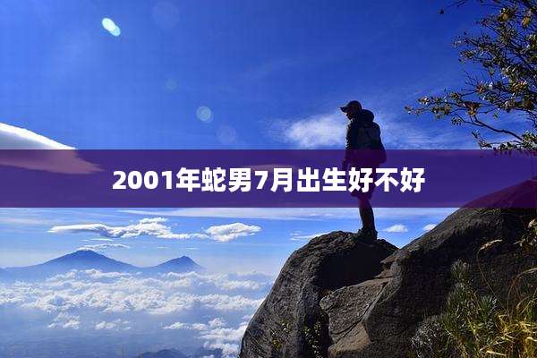 2001年蛇男7月出生好不好
