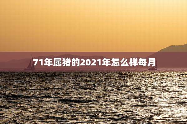71年属猪的2021年怎么样每月
