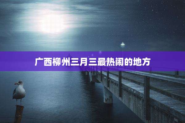 广西柳州三月三最热闹的地方