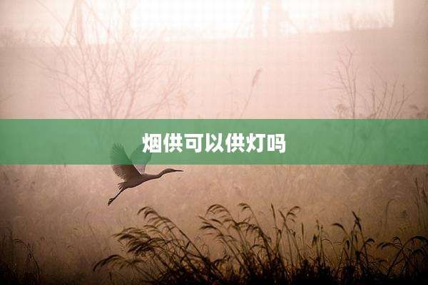 烟供可以供灯吗