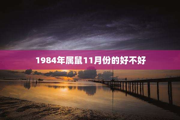 1984年属鼠11月份的好不好