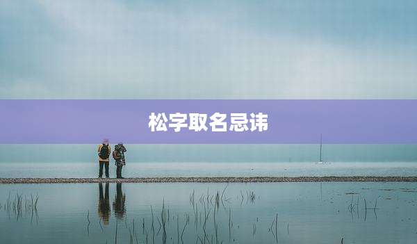松字取名忌讳