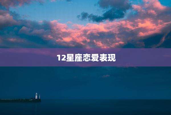 12星座恋爱表现