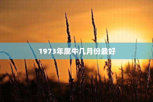 1973年属牛几月份最好