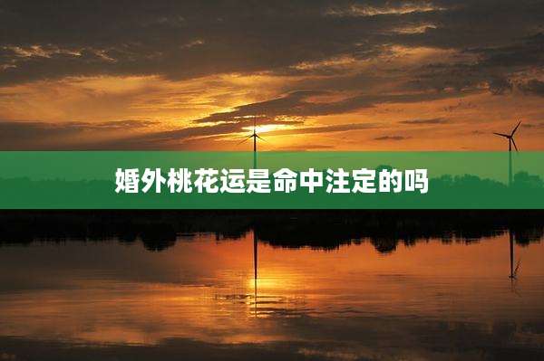 婚外桃花运是命中注定的吗
