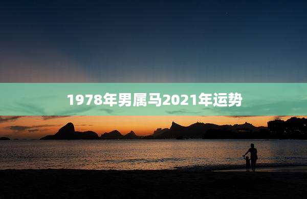 1978年男属马2021年运势