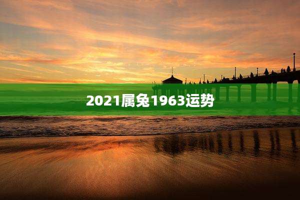 2021属兔1963运势