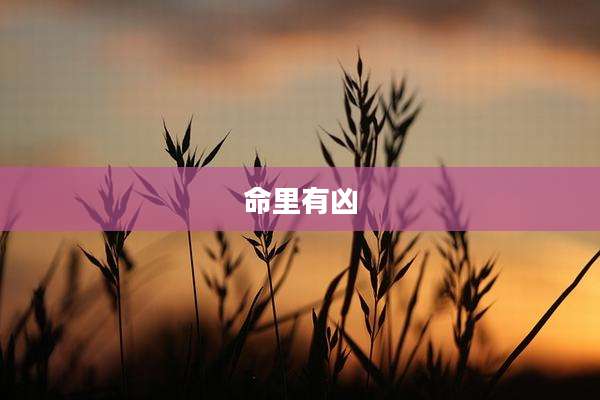 命里有凶