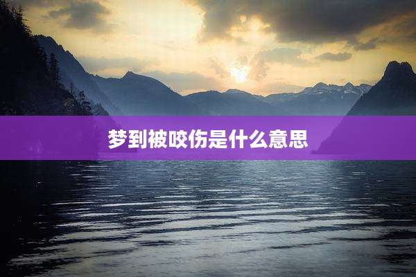 梦到被咬伤是什么意思