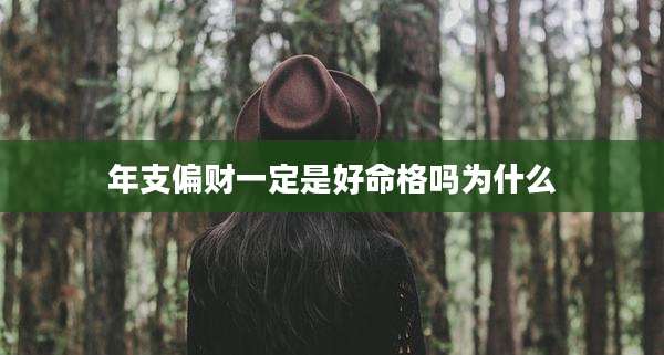 年支偏财一定是好命格吗为什么