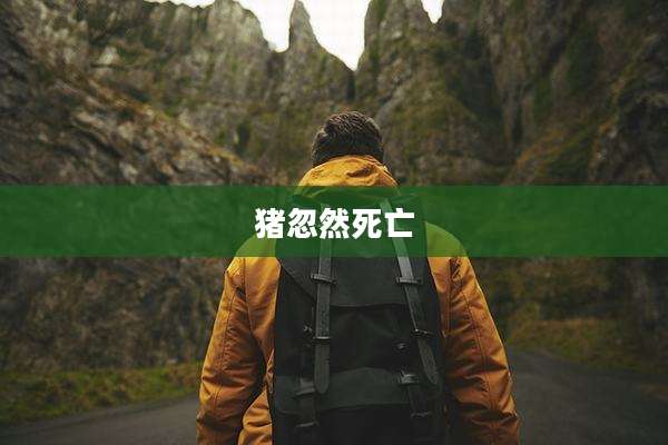 猪忽然死亡