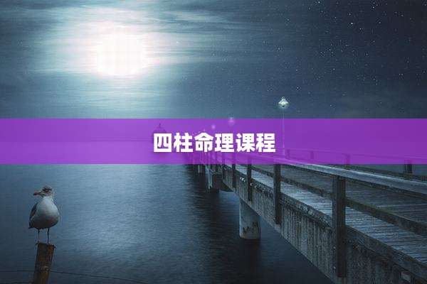 四柱命理课程