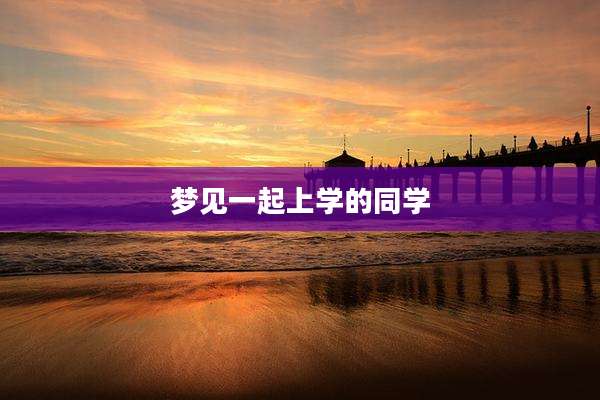 梦见一起上学的同学