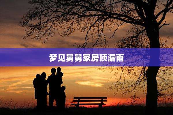 梦见舅舅家房顶漏雨