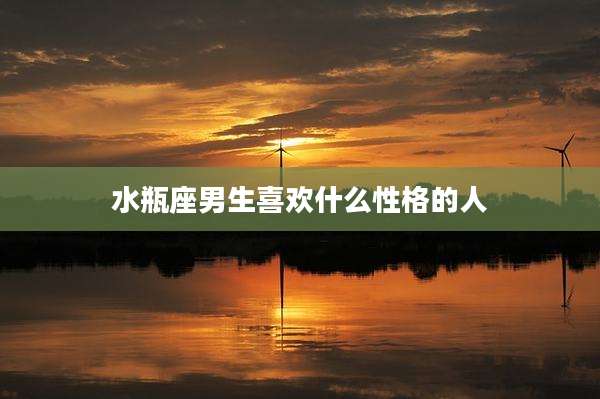 水瓶座男生喜欢什么性格的人