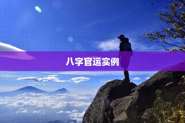 八字官运实例
