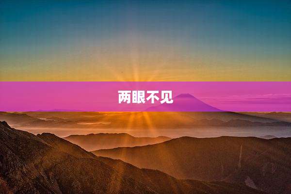 两眼不见