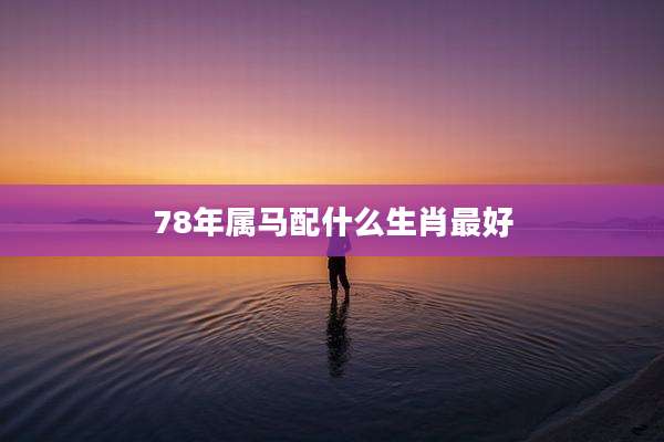 78年属马配什么生肖最好