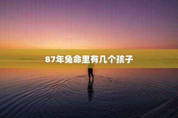 87年兔命里有几个孩子